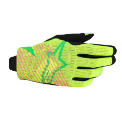 Γάντια μηχανής ALPINESTARS RADAR PRO GRN/YELL/PNK FL