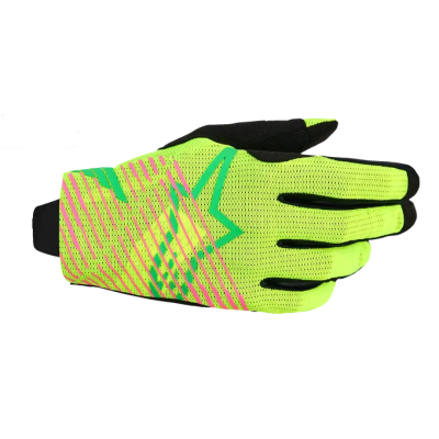 Γάντια μηχανής ALPINESTARS RADAR PRO GRN/YELL/PNK FL