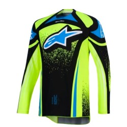 Μπλούζα motocross Alpinestars TECHSTAR NOMUR NAVY/YELLOW/BLUE