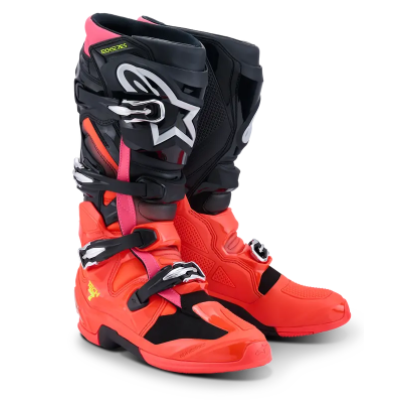 Μπότες μηχανής ALPINESTARS TECH 7 BLK/RD FLUO/PINK