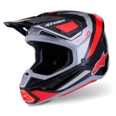 Κράνος μηχανής ALPINESTARS SM7 RISE BLK/RD/SILV