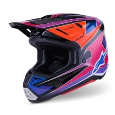 Κράνος μηχανής ALPINESTARS SM7 FUSE BLU/PU/PINK