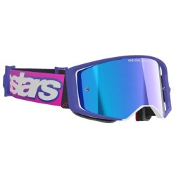 Μάσκα μηχανής motocross ALPINESTARS SUPERTECH VISTA PURPLE/PINK MIRROR-BLUE