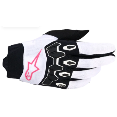 Γυναικεία γάντια motocross ALPINESTARS FULL BORE V2 WHITE/PINK/BLACK