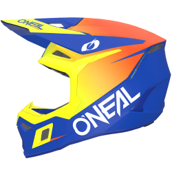 Παιδικό κράνος motocross O'NEAL 3SERIES SOLID BLUE/NEON YELLOW V.26