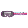 Μάσκα μηχανής motocross O'NEAL B-10 STRIPED PINK/PURPLE - CLEAR 