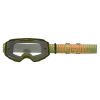 Μάσκα μηχανής motocross O'NEAL B-10 STRIPED GREEN/ORANGE - CLEAR 