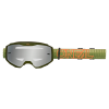 Μάσκα μηχανής motocross O'NEAL B-10 STRIPED GREEN/ORANGE - SILVER MIRROR