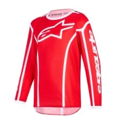 Παιδική μπλούζα motocross Alpinestars FLUID APEX RED/WHITE