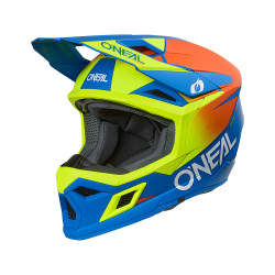 Κράνος motocross O'NEAL 3SERIES SOLID BLUE/NEON V.26