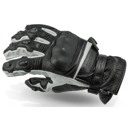 Γάντια μηχανής Lindstrands Holen Black/White Γάντια μηχανής Lindstrands Holen Black/White