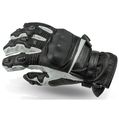 Γάντια μηχανής Lindstrands Holen Black/White