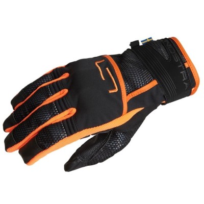 Γάντια μηχανής Lindstrands Nyhusen Black/orange