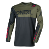 Μπλούζα motocross O`NEAL ELEMENT RACEWEAR BLACK/OLIVE V.26