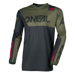 Μπλούζα motocross O`NEAL ELEMENT RACEWEAR BLACK/OLIVE V.26