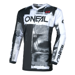 Μπλούζα motocross O`NEAL ELEMENT ROLLER BLACK/WHITE