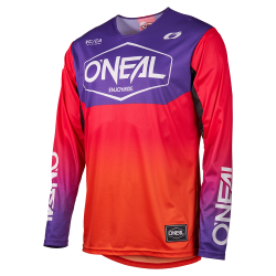 Μπλούζα motocross O'NEAL MAYHEM HEXX ORANGE/PURPLE