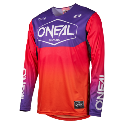 Μπλούζα motocross O'NEAL MAYHEM HEXX ORANGE/PURPLE