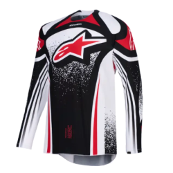 Μπλούζα motocross Alpinestars TECHSTAR NOMUR BLACK/WHITE/RED