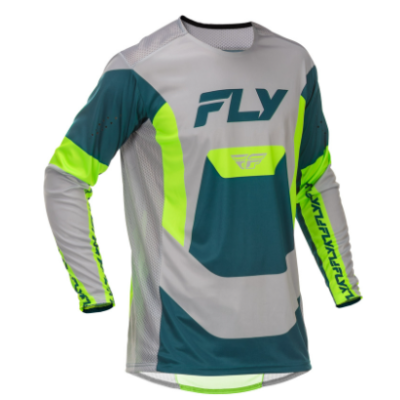 Μπλούζα motocross FLY RACING Lite- Grey/Lime/Teal