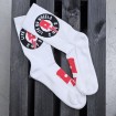 Κάλτσες ποδηλασίας Life on Wheels WHITE/RED   thumb