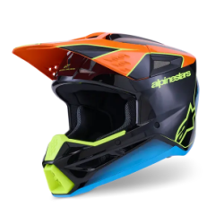 Κράνος motocross ALPINESTARS SM3 FRAY BLACK/ORANGE/YELLOW