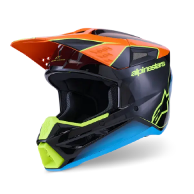 Κράνος motocross ALPINESTARS SM3 FRAY BLACK/ORANGE/YELLOW