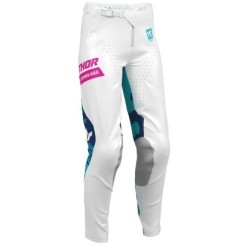 Γυναικείο παντελόνι motocross THOR WMN LAUNCHMODE BLEACH WHT/AQ