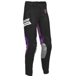 Γυναικείο παντελόνι motocross THOR WMN LAUNCHMODE BLEACH BLK/ORCH