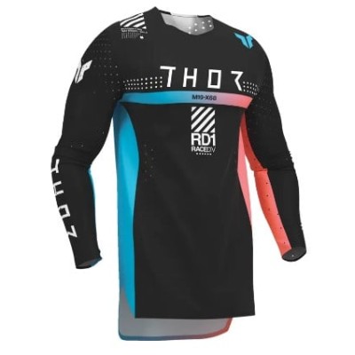 Μπλούζα motocross THOR SPORTMODE SYNTH BLACK