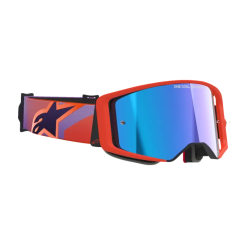 Μάσκα μηχανής motocross ALPINESTARS SUPERTECH VISION CORP CORAL/PURPLE MIRROR BLUE