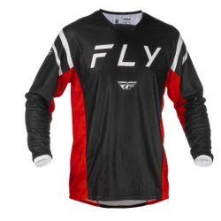 Μπλούζα motocross FLY RACING Kinetic Mesh - Black/Red