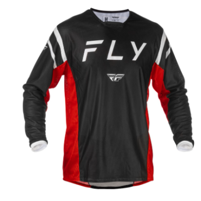 Μπλούζα motocross FLY RACING Kinetic Mesh - Black/Red