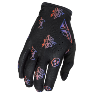 Γάντια μηχανής motocross FLY RACING Lite Outline Special Edition - Black/Red/Purple