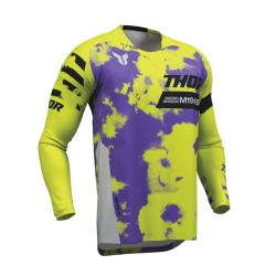 Μπλούζα motocross THOR LAUNCHMODE BLEACH GRAY/ACID