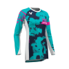 Γυναικεία μπλούζα motocross THOR LAUNCHMODE BLEACH WHITE/AQUA