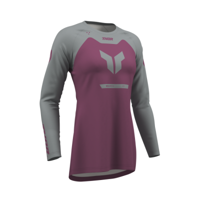 Γυναικεία μπλούζα motocross THOR RIDEMODE MENACE PURPLE/GRAY