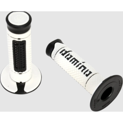 Χειρολαβές μοτοσυκλέτας DOMINO GRIPS DIAMONTE DC White/Black Χειρολαβές μοτοσυκλέτας DOMINO GRIPS DIAMONTE DC White/Black