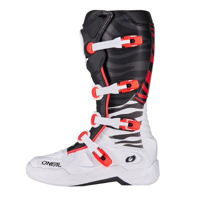 Μπότες motocross O'NEAL 3SRS MX ZEBRA BLACK/WHITE/RED