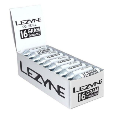Αμπούλες CO2 LEZYNE 16G CO2 CARTRIDGE Silver Box 30pcs