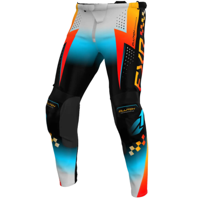 Παιδικό παντελόνι motocross FXR CLUTCH MX26 GREY/SKY ORANGE