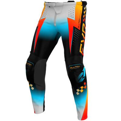 Παντελόνι motocross FXR CLUTCH PRO GREY/SKY ORANGE