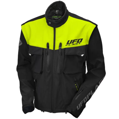 Μπουφάν για Enduro/Motocross UFO TAIGA BLACK/NEON YELLOW