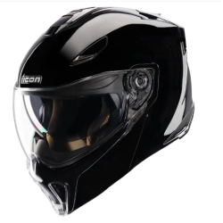 Κράνος μηχανής ICON Threshold™ Solid Modular BLACK GLOSS Κράνος μηχανής ICON Threshold™ Solid Modular BLACK GLOSS