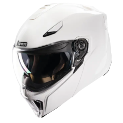 Κράνος μηχανής ICON Threshold™ Solid Modular WHITE GLOSS