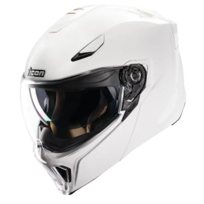 Κράνος μηχανής ICON Threshold™ Solid Modular WHITE GLOSS