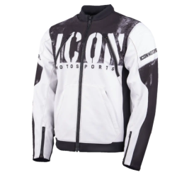 Μπουφάν μηχανής ICON Merc3™ ANOMALY WHITE