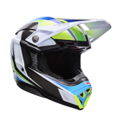 Κράνος motocross BELL Moto-Spherical - Grid White/Blue