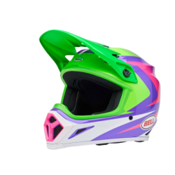 Κράνος motocross BELL MX-9 Mips - Jackal Gloss Hi-Viz Green Purple