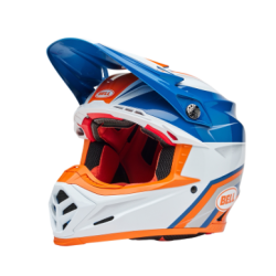 Κράνος motocross BELL Moto-9S Flex - Merchant Gloss Orange/Blue